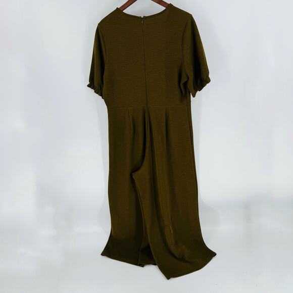 Madewell Texture & Thread NWT Crepe Crossover Jumpsuit Back Zip Size XL - Picture 3 of 12